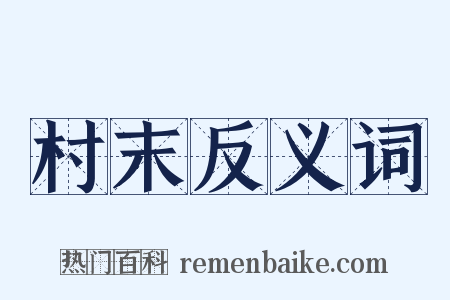 村末反义词是什么意思的图片